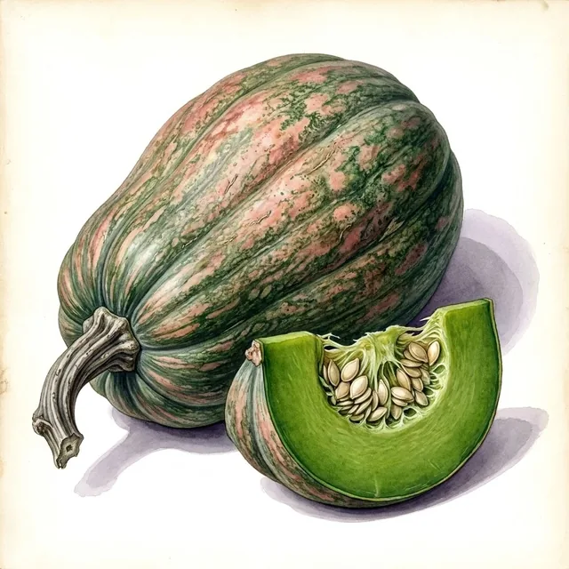Potiron Du Perou, illustration botanique