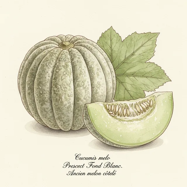 Prescott Fond Blanc, illustration botanique