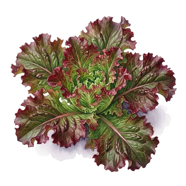 Redder Ruffled Oak, illustration botanique