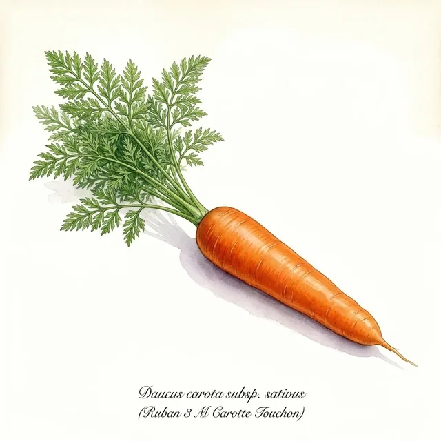 Ruban 3 M Carotte Touchon, illustration botanique