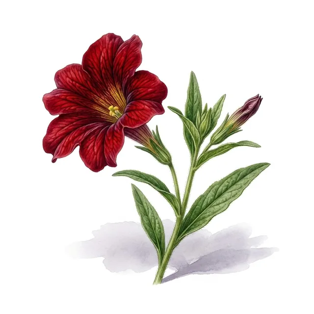 Salpiglossis Painted Tongue Royal Mix, illustration botanique