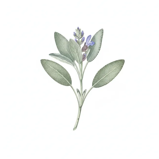Sauge Officinale ab - Plant, illustration botanique