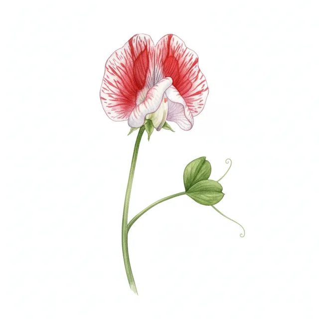 Sweet Pea America, illustration botanique