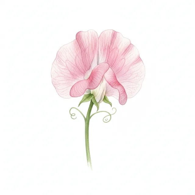 Sweet Pea Prima Donna, illustration botanique