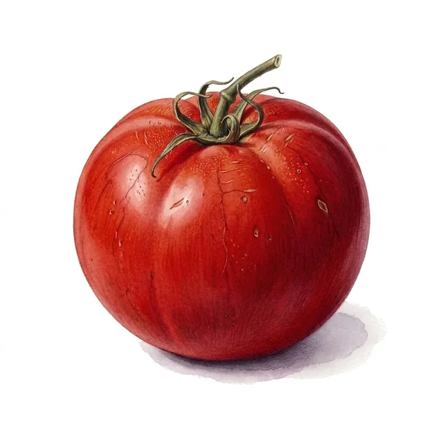 Tomate Barbaniaka, illustration botanique
