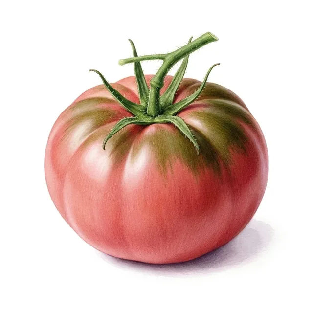 Tomate Beefsteak, illustration botanique