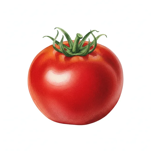 Tomate Brad S Atomic Sunset, illustration botanique