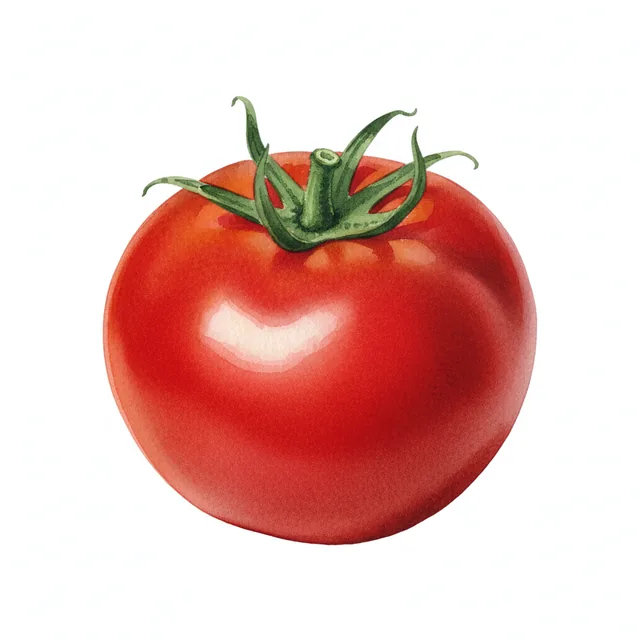 Tomate Indigo La Cadero, illustration botanique