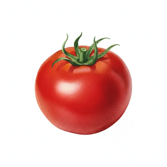 Tomate Indigo Painted Pink, illustration botanique