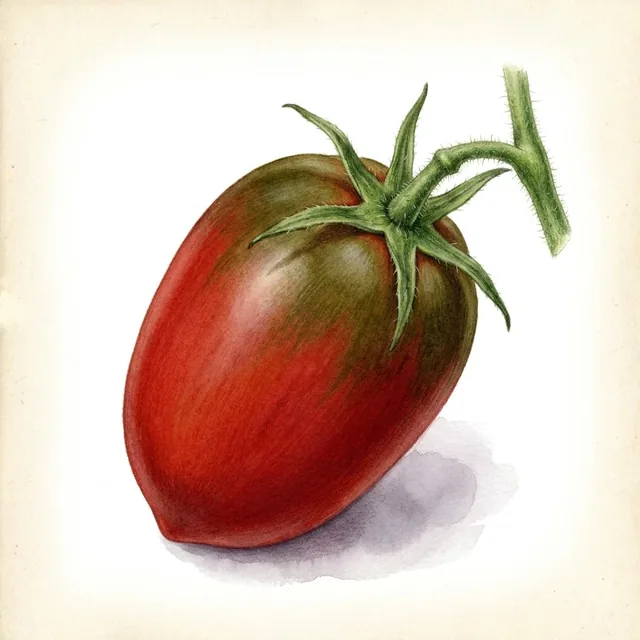 Tomate kipraku, illustration botanique