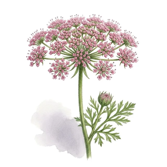 Trachymene Lacy Mix, illustration botanique