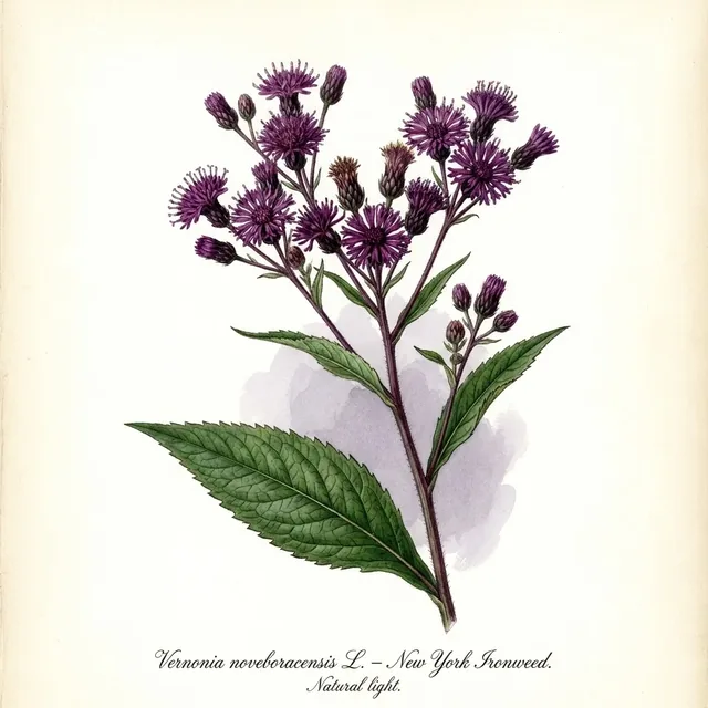Vernonia noveboracensis, illustration botanique