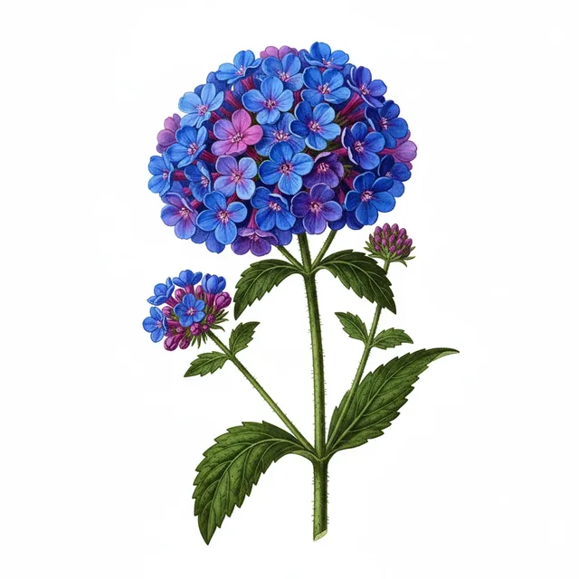 Verveine de Buenos Aires ab - Plant, illustration botanique