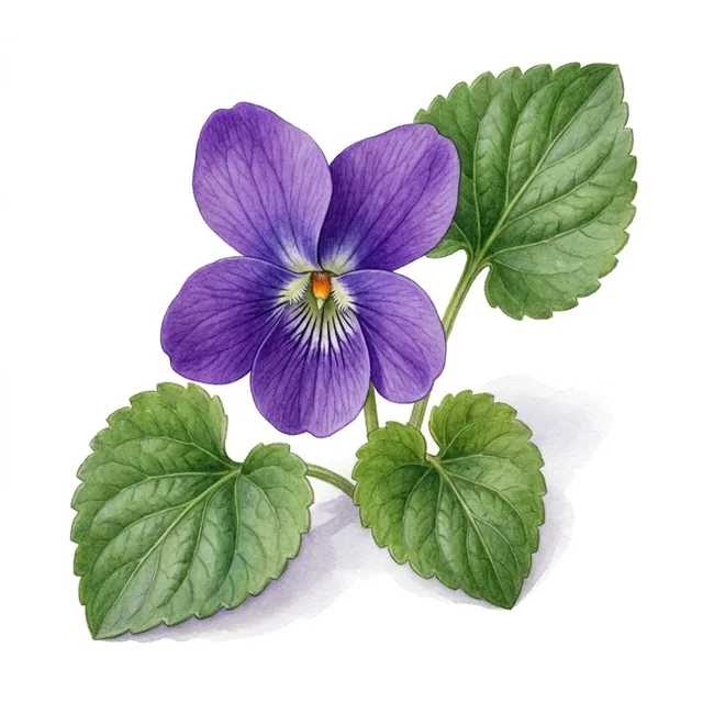 Violette Odorante nt, illustration botanique