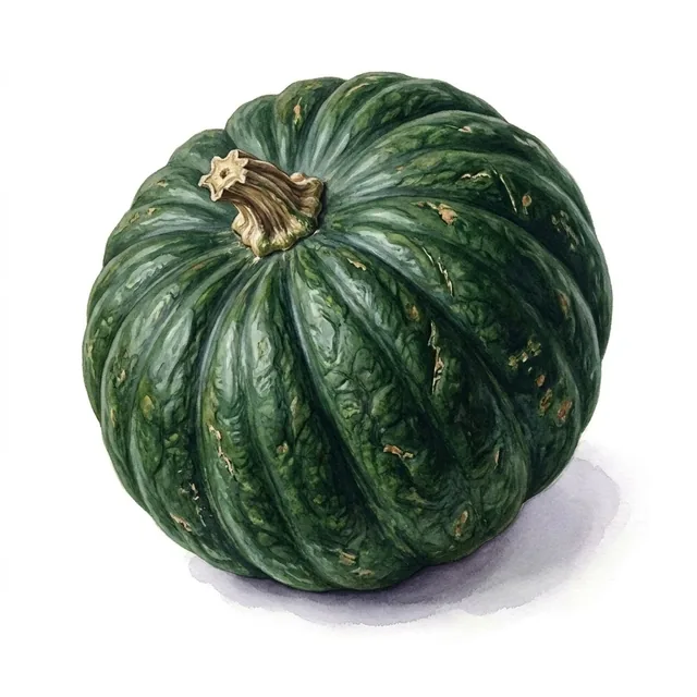 Zucchinis Tabergmouzt from Morocco, illustration botanique
